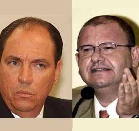 O ex-assessor da Presidência Waldomiro Diniz e o advogado Rogério Buratti 