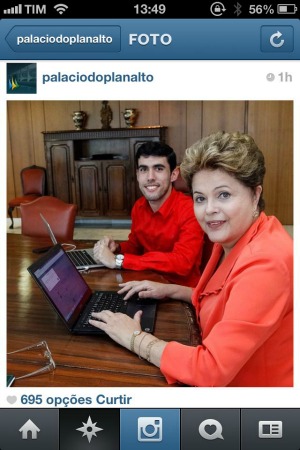 Jeferson X e Dilma Rousseff se encontraram no Palácio do Planalto para tuitarem juntos