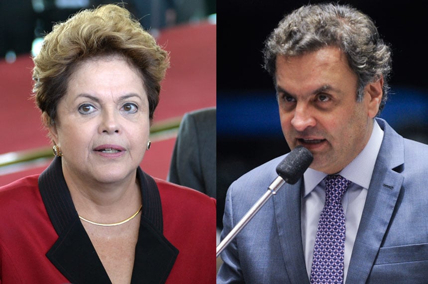 Dilma Rousseff e Aécio Neves disputaram as eleições em 2014 [fotografo] Senado [/fotografo]