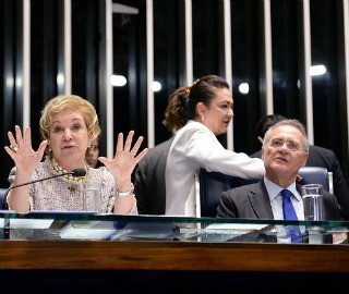 Ao lado de Renan Calheiros, Marta Suplicy defende proposta de sua autoria