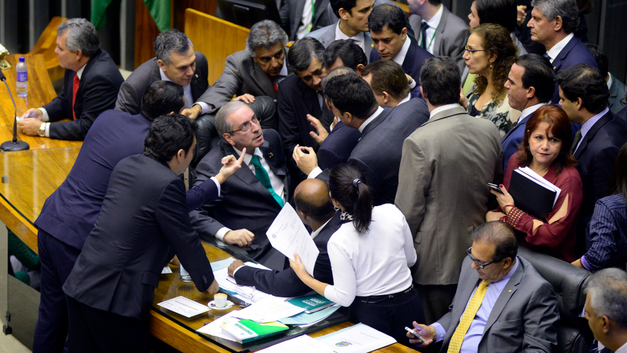 Cunha no comando da Câmara, quando ainda gozava de poder político