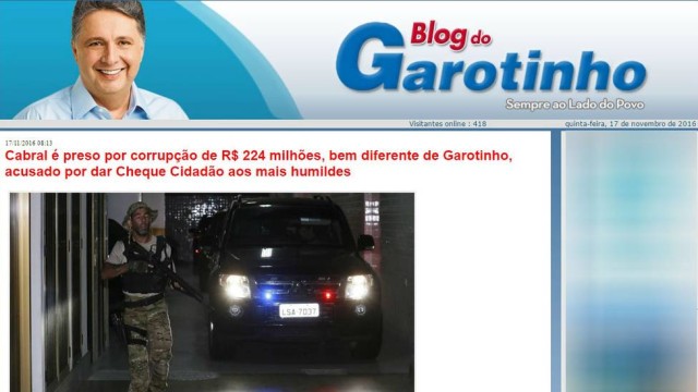 Apesar de ter tido a prisão decretada, Garotinho sentiu um mal-estar e foi internado em um hospital