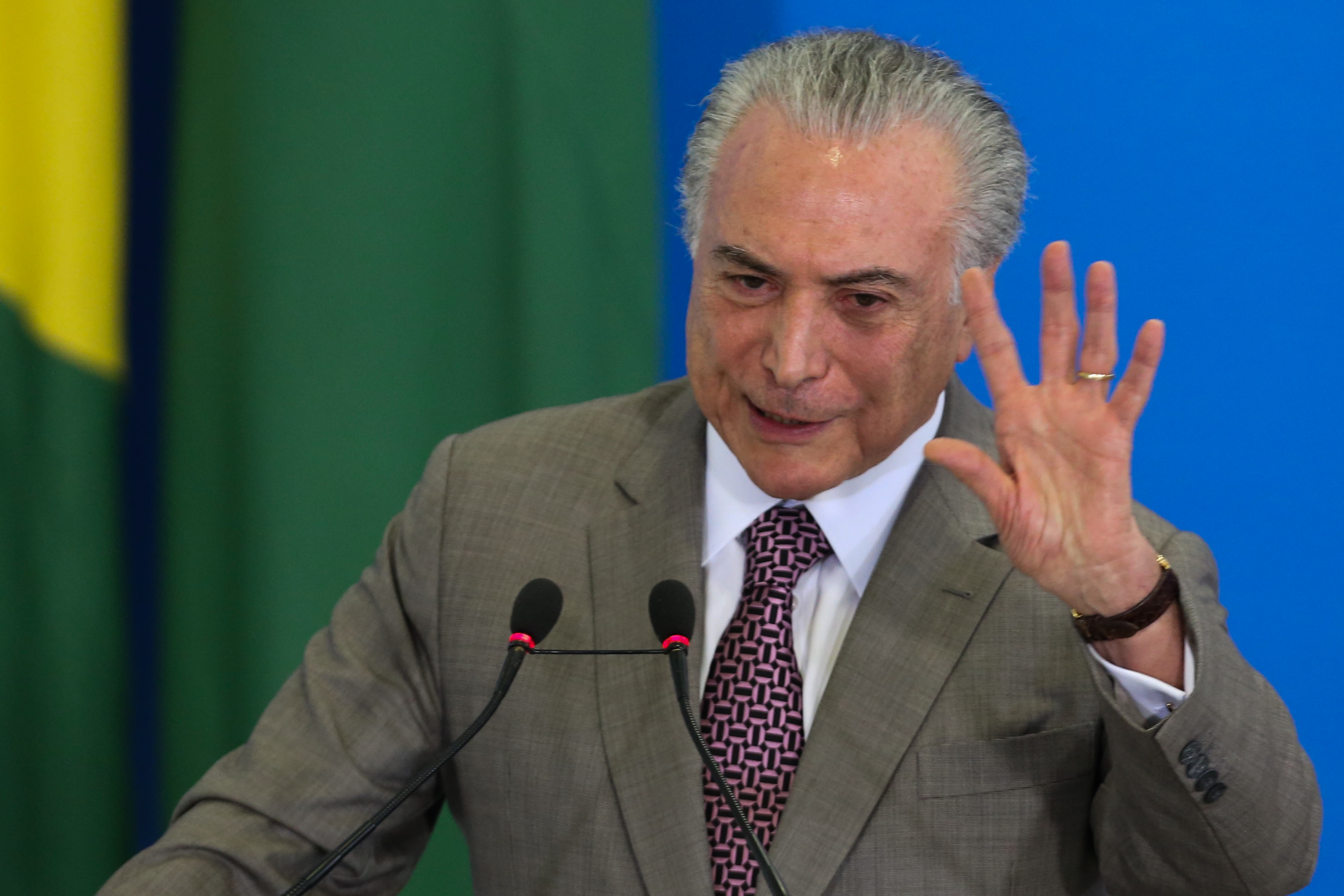 O presidente Michel Temer disse que está 