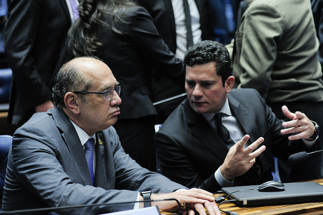 Gilmar Mendes participou ao lado de Sérgio Moro de discussão sobre abuso de autoridade no Senado Federal