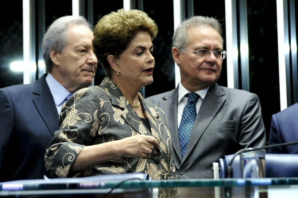 Dilma na sessão do Senado em que se defendeu no processo de impeachment, em 2016[fotografo]ABr[/fotografo]