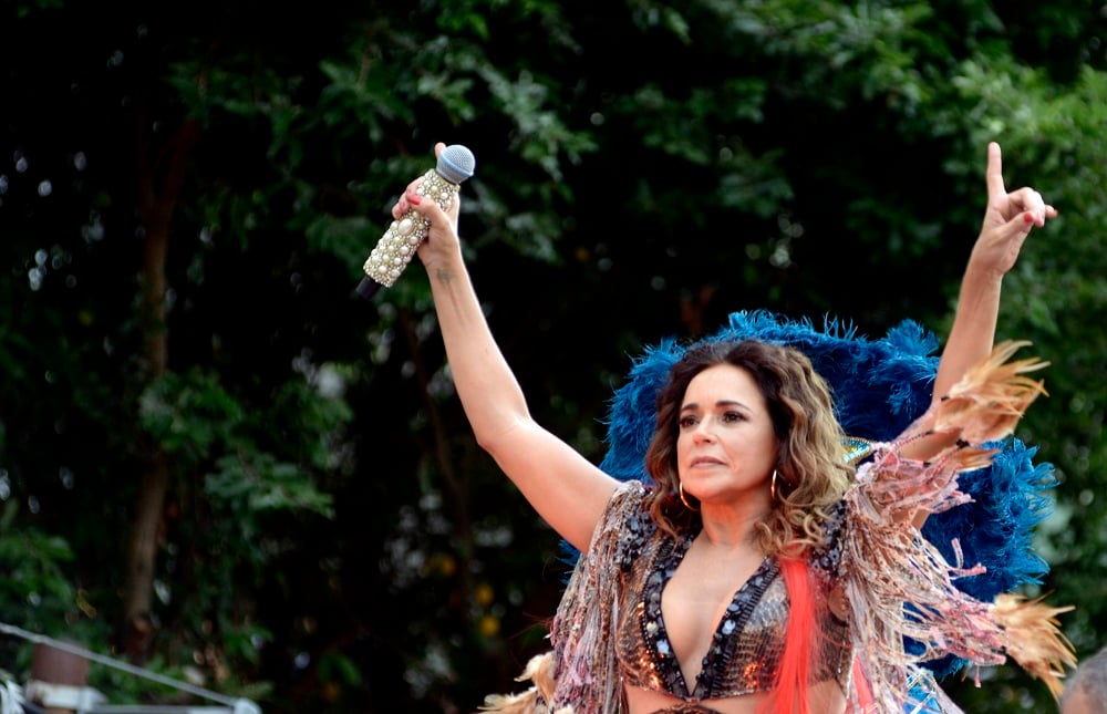 Na ocasião, em um ato no 1 de maio, em São Paulo, a cantora Daniela Mercury afirmou que votaria em Lula. Foto: Secom/Divulgação