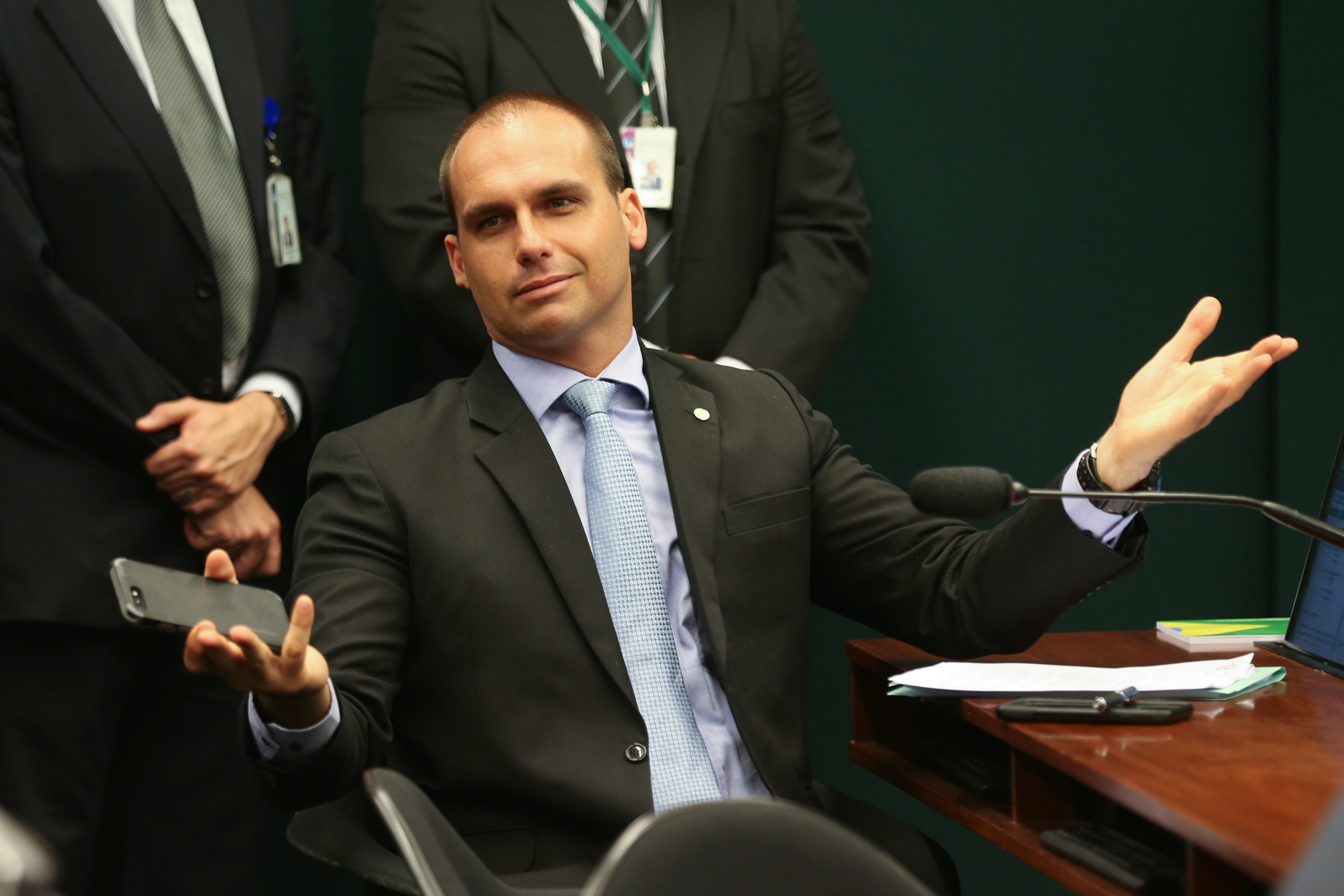 Eduardo Bolsonaro já disse que aceitaria o cargo se esta for a vontade do pai [fotografo]Fábio Rodrigues Pozzebom/ABr[/fotografo]