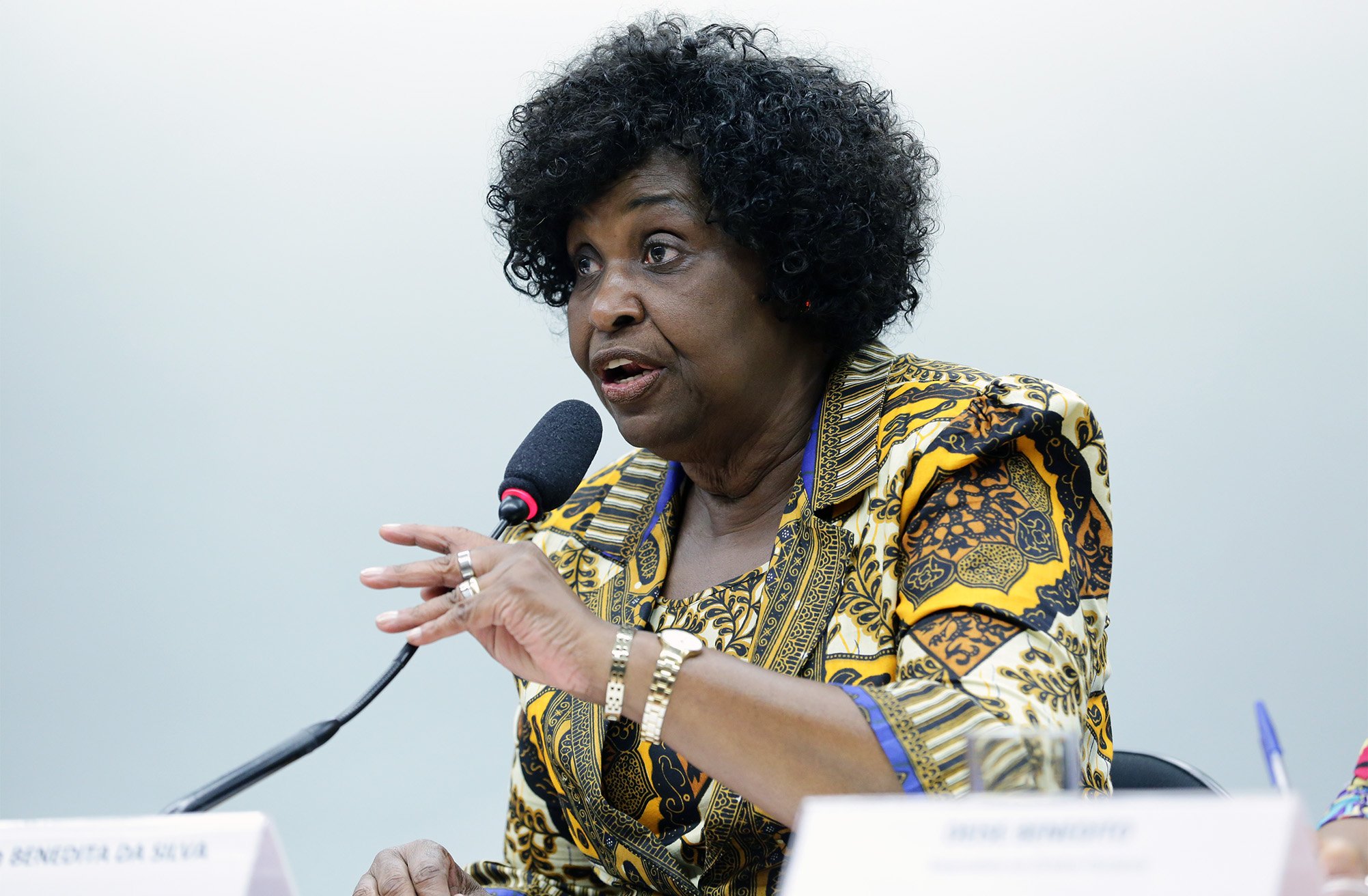 Benedita da Silva (PT - RJ) foi a primeira senadora negra do Brasil. Em 1987 foi eleita constituinte. [fotografo]Najara Araujo/Câmara dos Deputados[/fotografo]