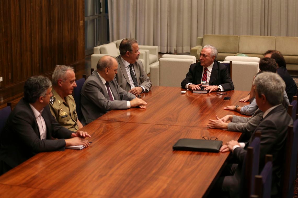 Reunião entre o presidente Michel Temer e ministros de governo decidiu por intervenção em Roraima, que vive caos na segurança pública por atraso de salários[fotografo]Fabio Rodrigues Pozzebom / Agência Brasil[/fotografo]