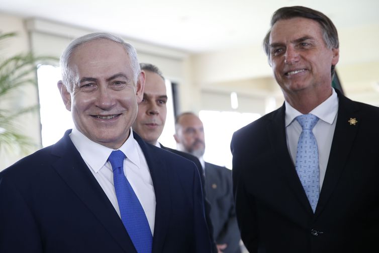 O presidente eleito Jair Bolsonaro recebeu primeiro-ministro de Israel, Benjamin Netanyahu, para almoço no Forte de Copacabana, no Rio[fotografo]Fernando Frazão / Agência Brasil[/fotografo]