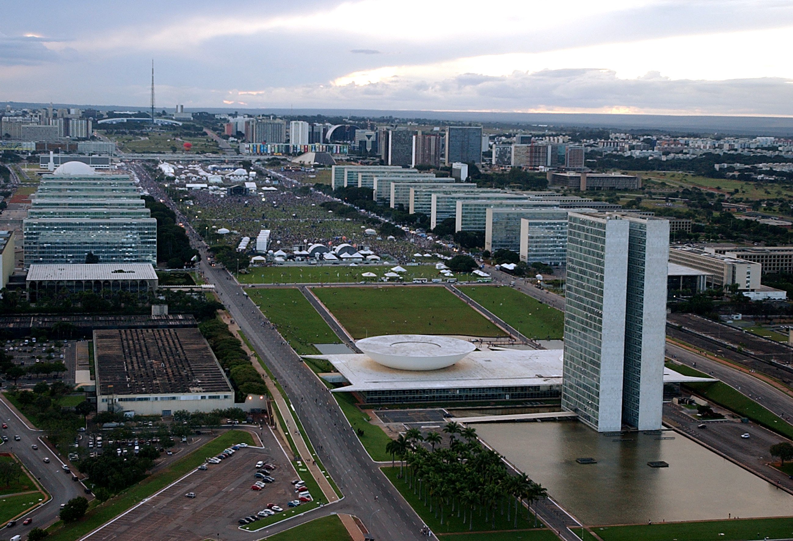 Visão aérea da Esplanada dos Ministérios