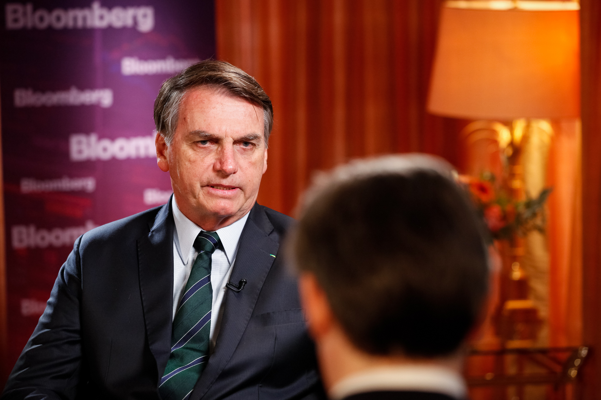 Bolsonaro foi questionado sobre Fláveio em entrevista à Bloomberg[fotografo]Alan Santos / PR[/fotografo]