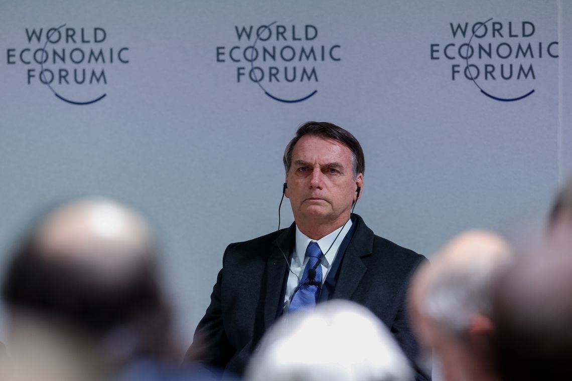 Bolsonaro,durante reunião do Conselho Internacional de Negócios no  Fórum Econômico Mundial em Davos[fotografo]Alan Santos/PR[/fotografo]