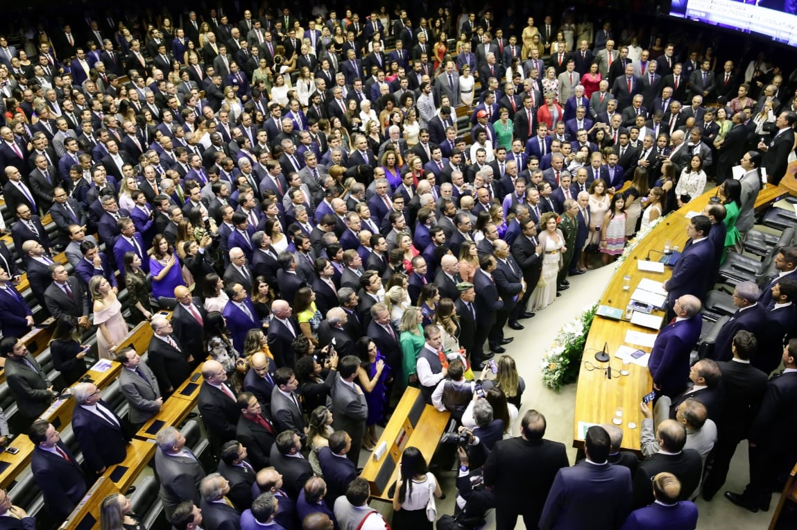 Plenário da Câmara dos Deputados com lotação máxima. Foto: Luis Macedo/Câmara