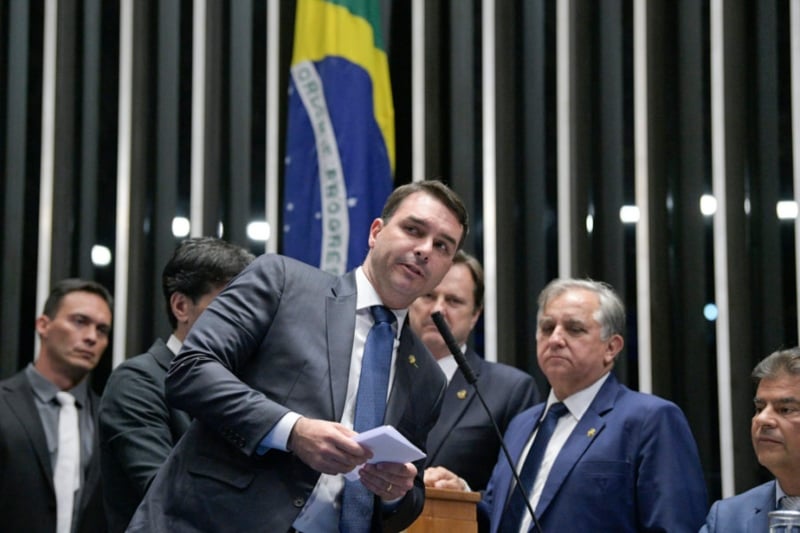 O senador Flávio Bolsonaro (RJ).
[fotografo]Pedro França / Agência Senado[/fotografo]