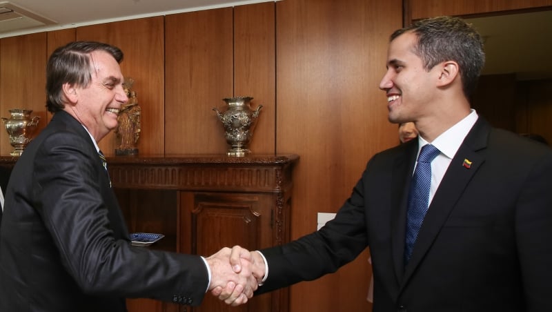 Bolsonaro reconhece Juan Guaidó como presidente venezuelano e Maduro como ditador[fotografo]Marcos Corrêa / PR[/fotografo]