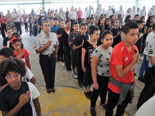 Solenidade de lançamento das escolas compartilhadas em Brasília, em 11 de fevereiro de 2019[. Foro: Renato Alves/Ag. Brasília