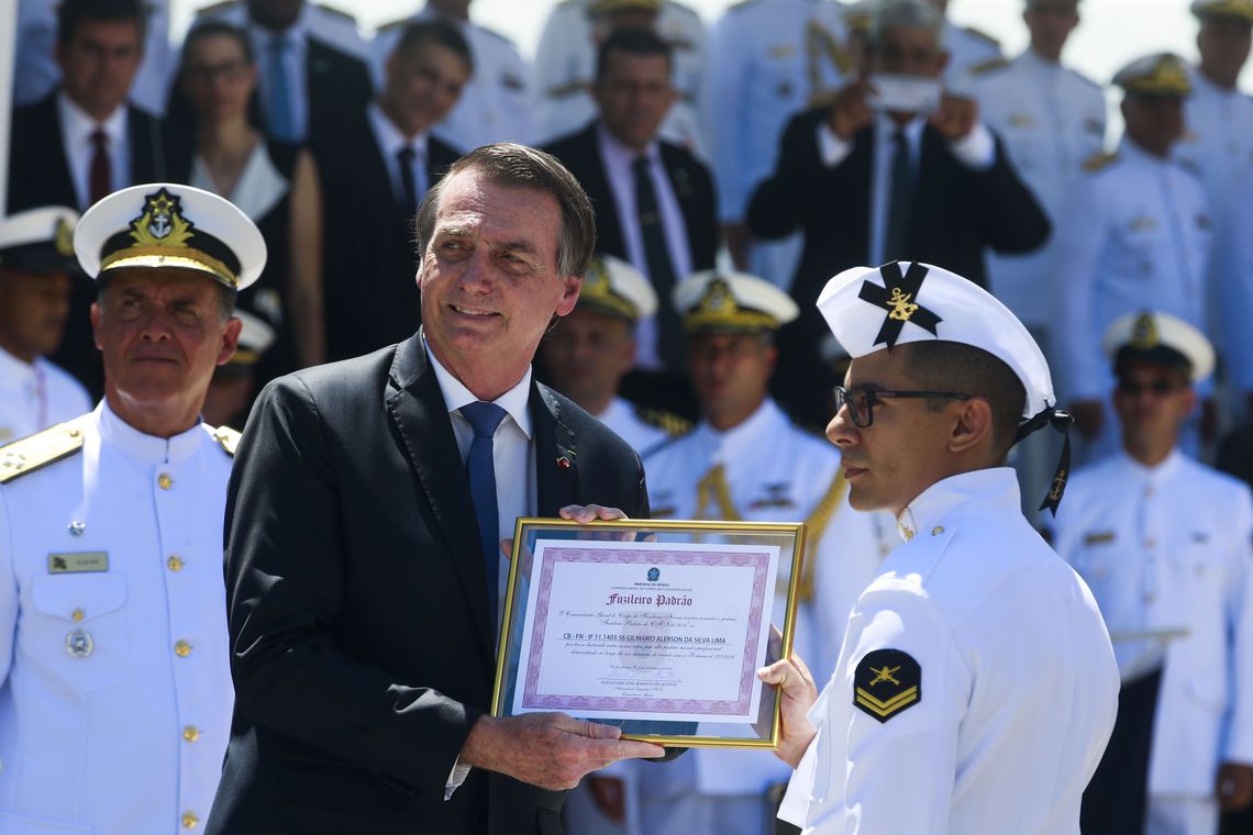 Em discurso, Bolsonaro vinculou democracia e liberdade à vontade das Forças Armadas[fotografo]Tomaz Silva/Agência Brasil[/fotografo]