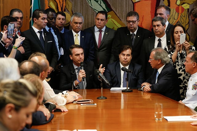 Maia se irritou com a falta de retorno de Onyx aos seus telefonemas e se recusou a receber Paulo Guedes. Só mudou de ideia com a presença do presidente[fotografo]Carolina Antunes/Ag. Câmara[/fotografo]