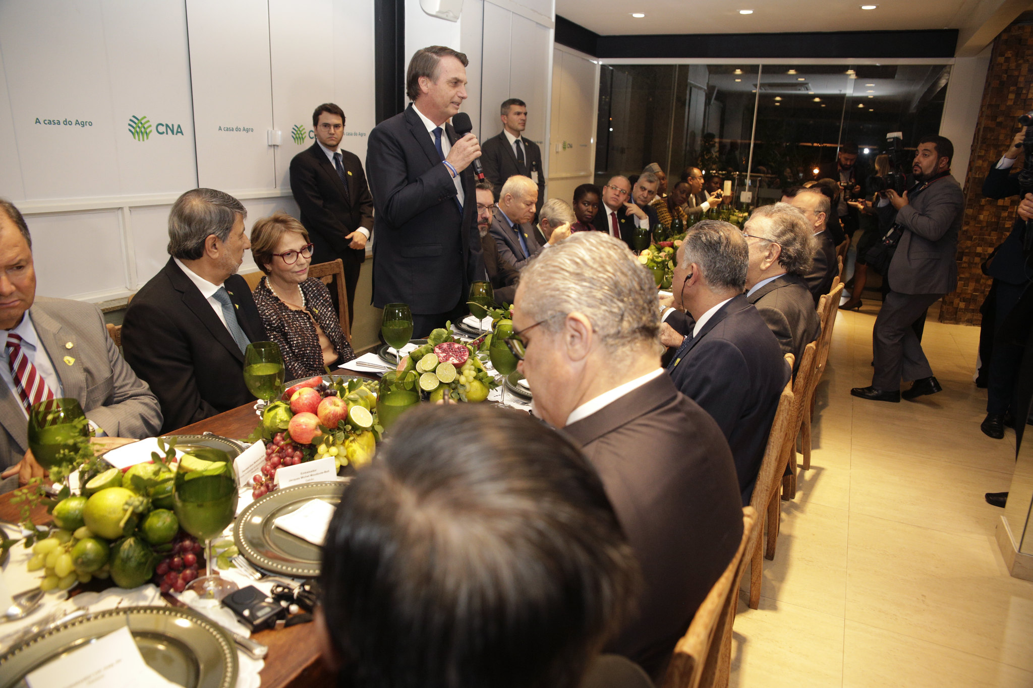 Bolsonaro fez discurso aos representantes diplomáticos islâmicos[fotografo]Guilherme Martimon/MAPA[/fotografo]