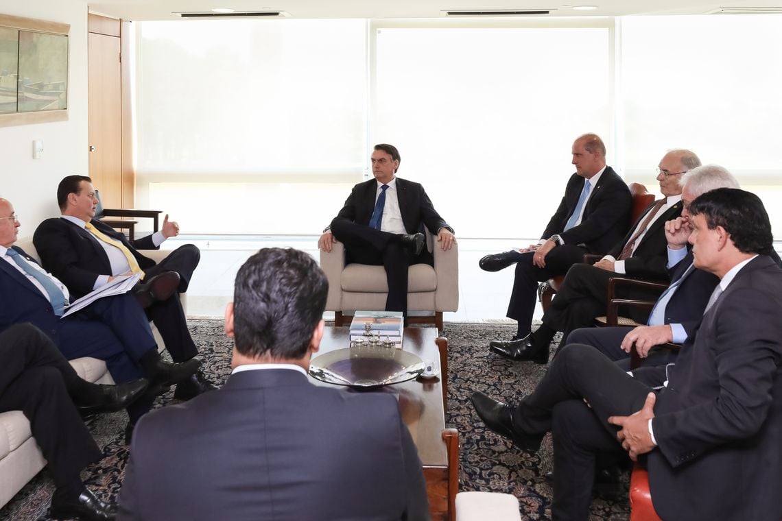 Bolsonaro em reunião com lideranças do PSD[fotografo]Marcos Corrêa / PR[/fotografo]