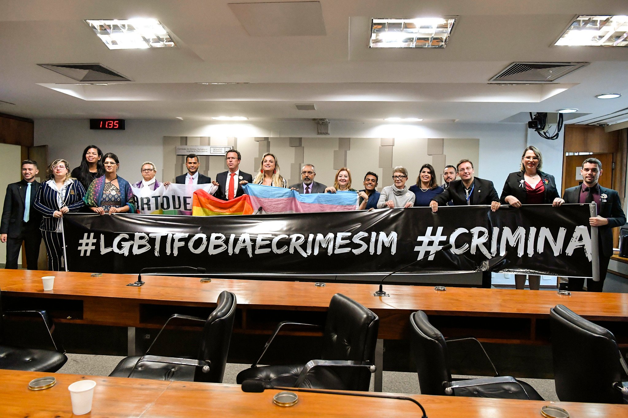 Audiência pública sobre LGBTIfobia na Comissão de Direitos Humanos do Senado, em 2019 [fotografo]Geraldo Magela/Agência Senado[/fotografo]