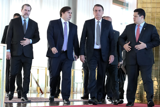 Toffoli, Maia, Bolsonaro e Alcolumbre [fotografo]Marcos Corrêa/PR[/fotografo]