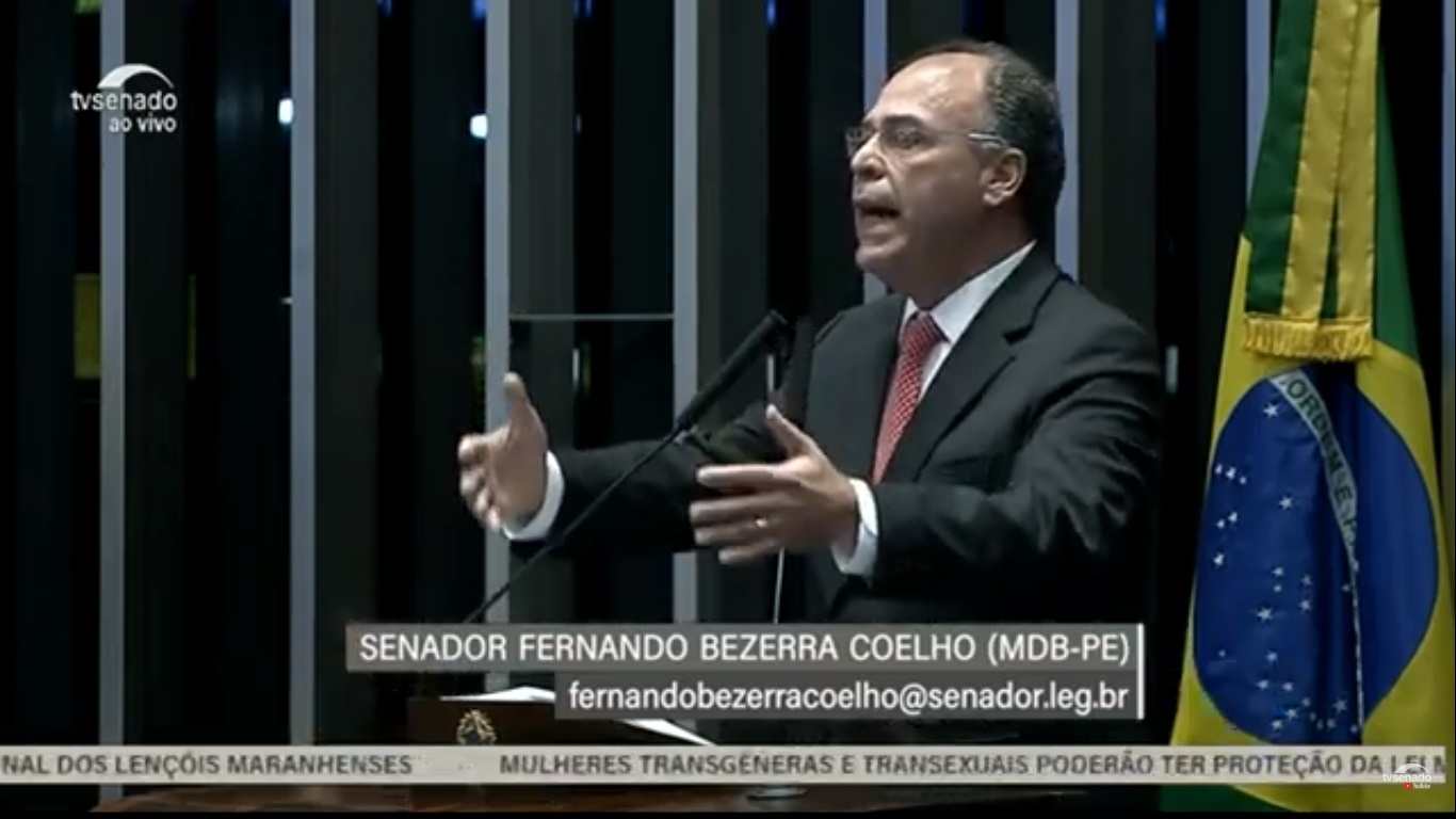 Líder do governo no Congresso, Fernando Bezerra (MDB-PE) diz que Planalto vai garantir que aéreas tenham 5% de voos regonais[fotografo]Reprodução/TV Câmara[/fotografo]