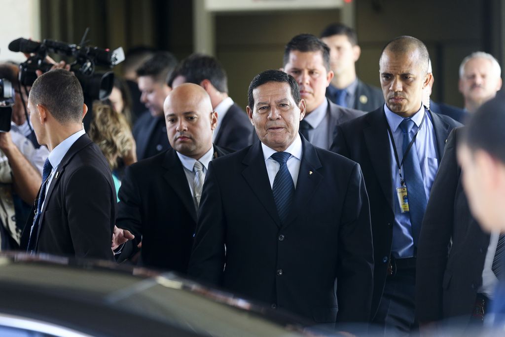 O vice-presidente da República, general Hamilton Mourão, no Palácio do Planalto. José Cruz/Agência Brasil