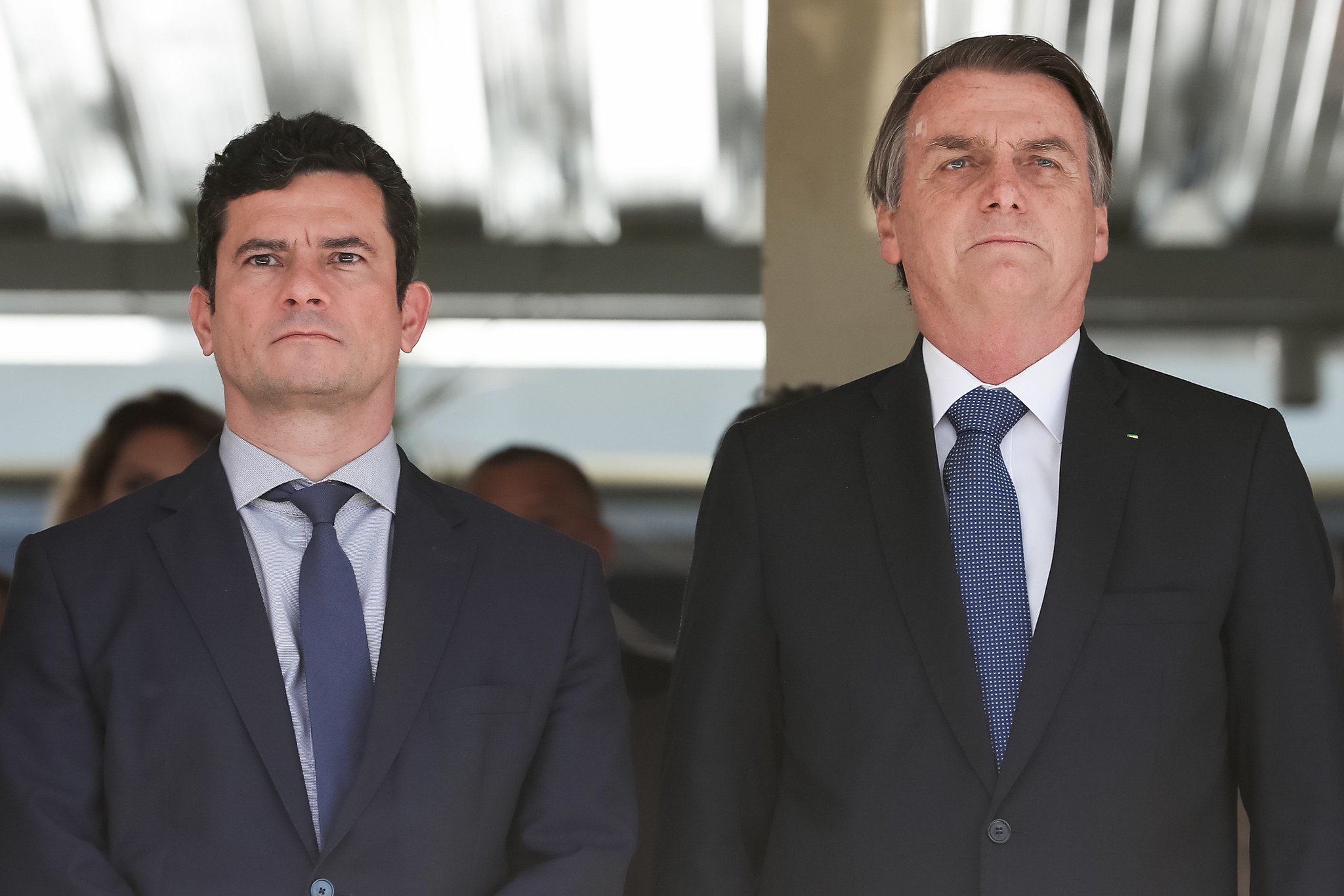 O ex-ministro Sergio Moro e o presidente Jair Bolsonaro. [fotografo]Marcos Corrêa/PR[/fotografo]