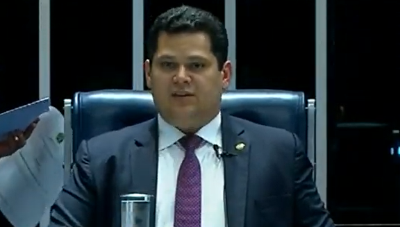 Presidente do Senado, Davi Alcolumbre (DEM-AP). [fotografo]Reprodução[/fotografo]