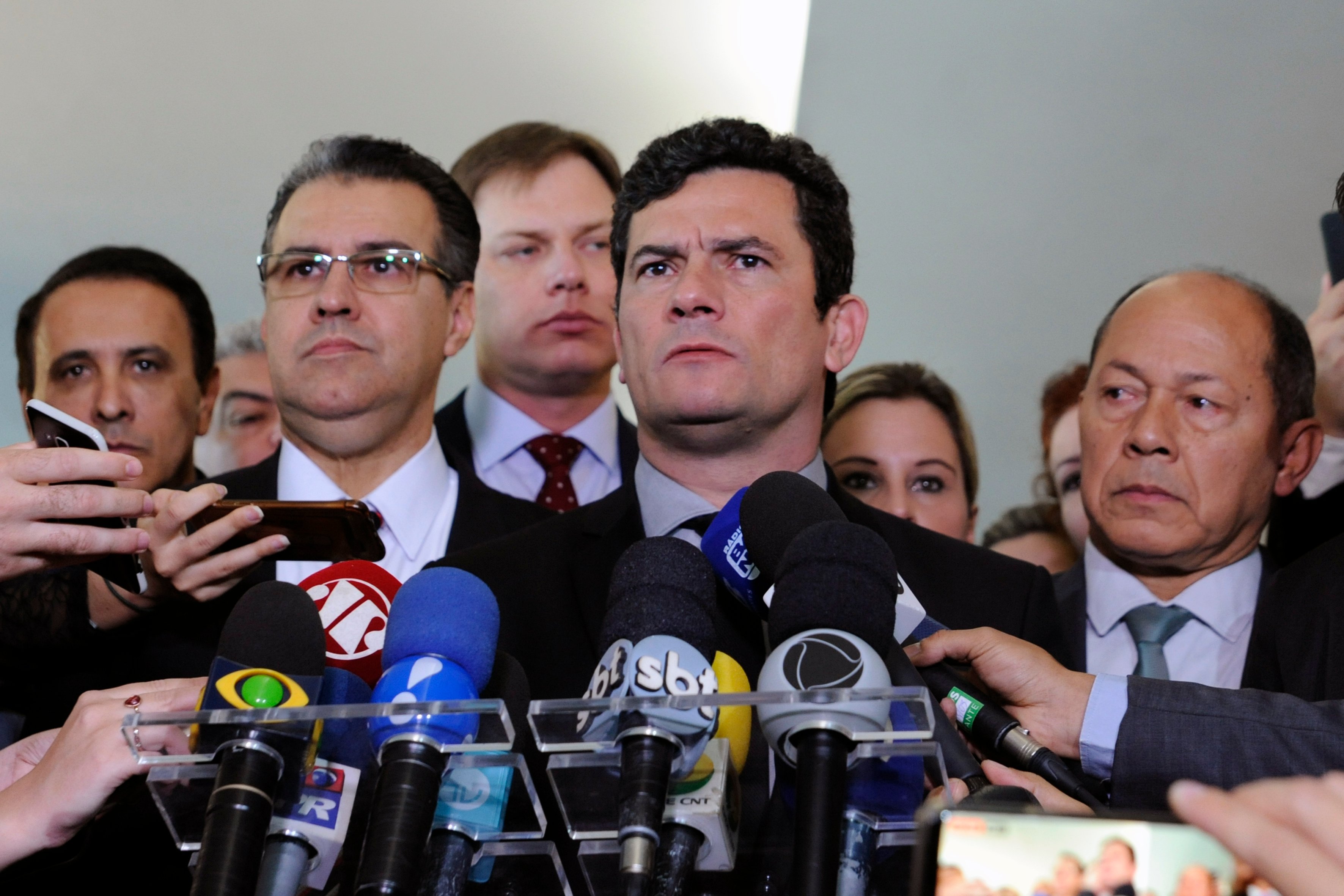 Moro e Capitão Augusto (esq.) no lançamento da frente parlamentar da segurança pública, em março[fotografo]Cleia Viana/Câmara[/fotografo]