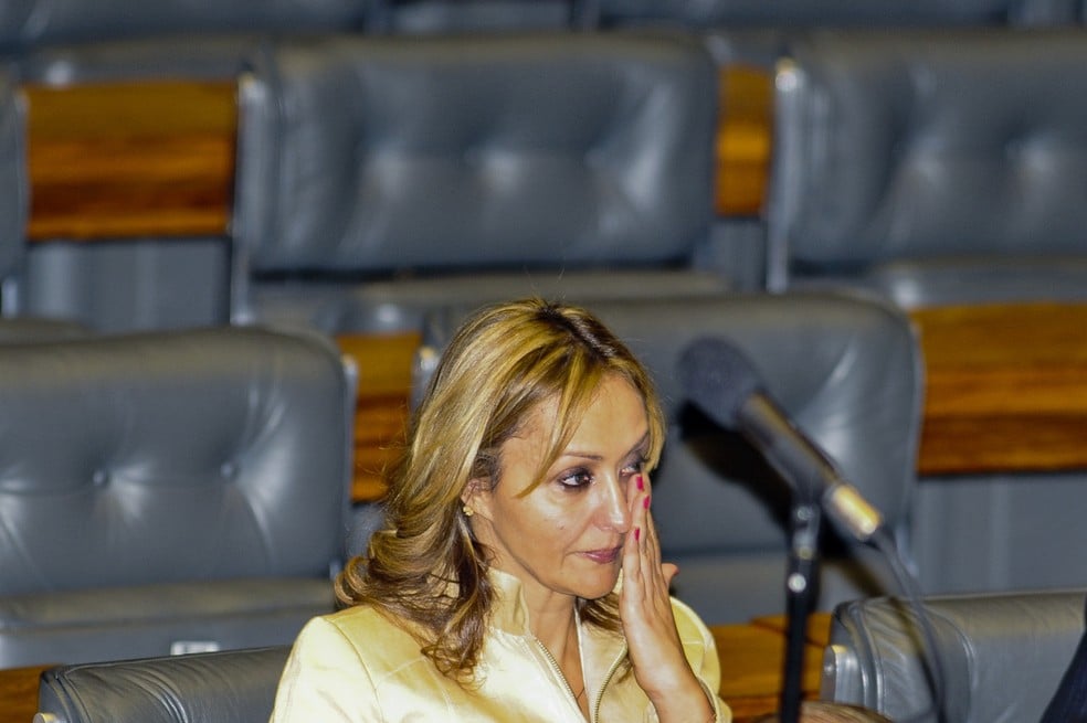 Jaqueline Roriz chorou durante votação do processo de cassação. Ela, no entanto, foi absolvida pelos colegas[fotografo]Valter Campanato/ABr[/fotografo]