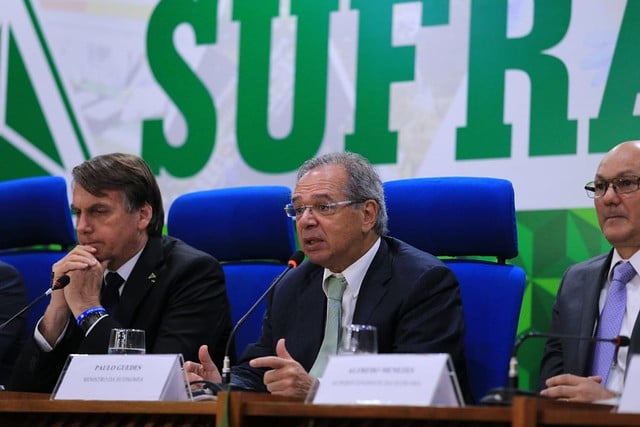 Reunião Ordinária do Conselho de Administração da Superintendência da Zona Franca de Manaus, com a participação do presidente Jair Bolsonaro e do Ministro da Economia, Paulo Guedes. Foto: Washington Costa/Ministério da Economia