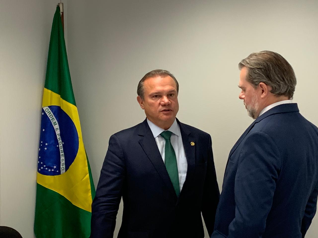 Wellington Fagundes recebeu o ministro Dias Toffoli em nome do Bloco da Vanguarda