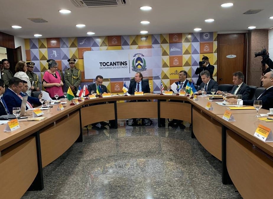 Governadores da Amazônia Legal reunidos em agosto, em Tocantins. Foto: Governo do Tocantins. 