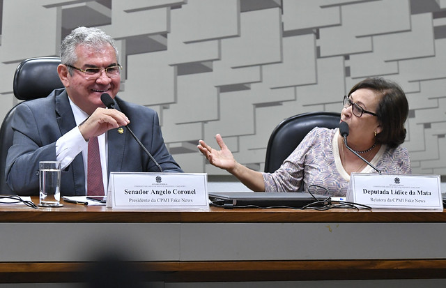 O senador Angelo Coronel foi eleito presidente da CPMI das Fake News e designou a deputada Lídice da Mata como relatora da comissão. Foto: Geraldo Magela/Agência Senado