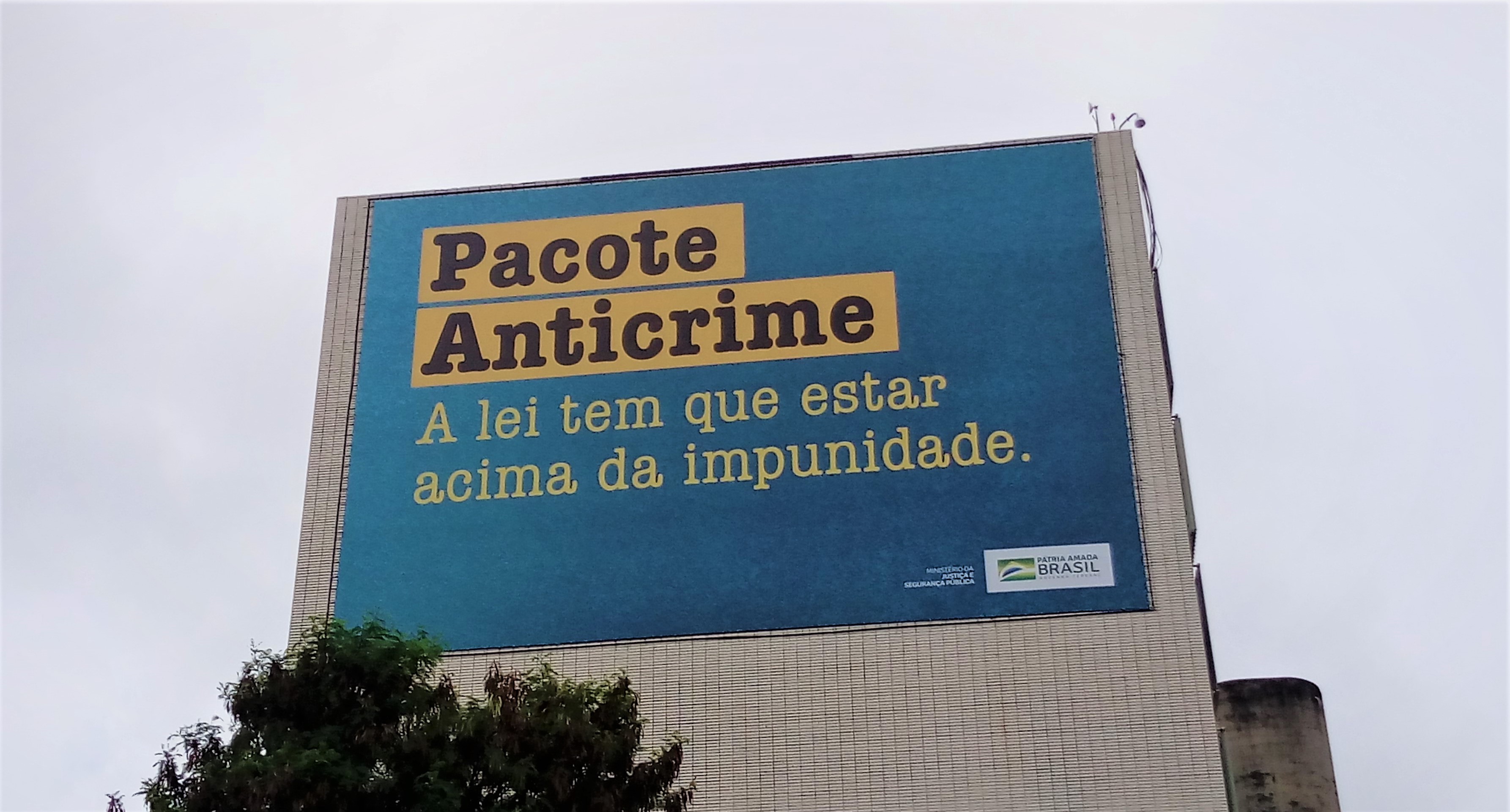 Campanha anticrime conta com painéis na Esplanada dos Ministérios e anúncios nos veículos de comunicação. Foto: Marina Barbosa/Congresso em Foco