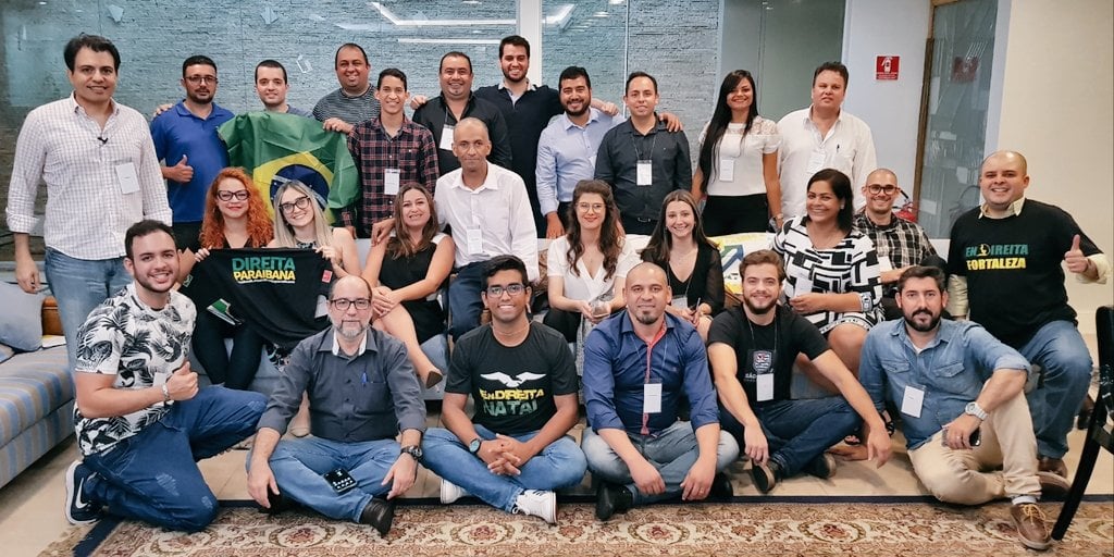 Encontro de militantes bolsonaristas em São Paulo contou com a presença do assessor da presidência Filipe Martins