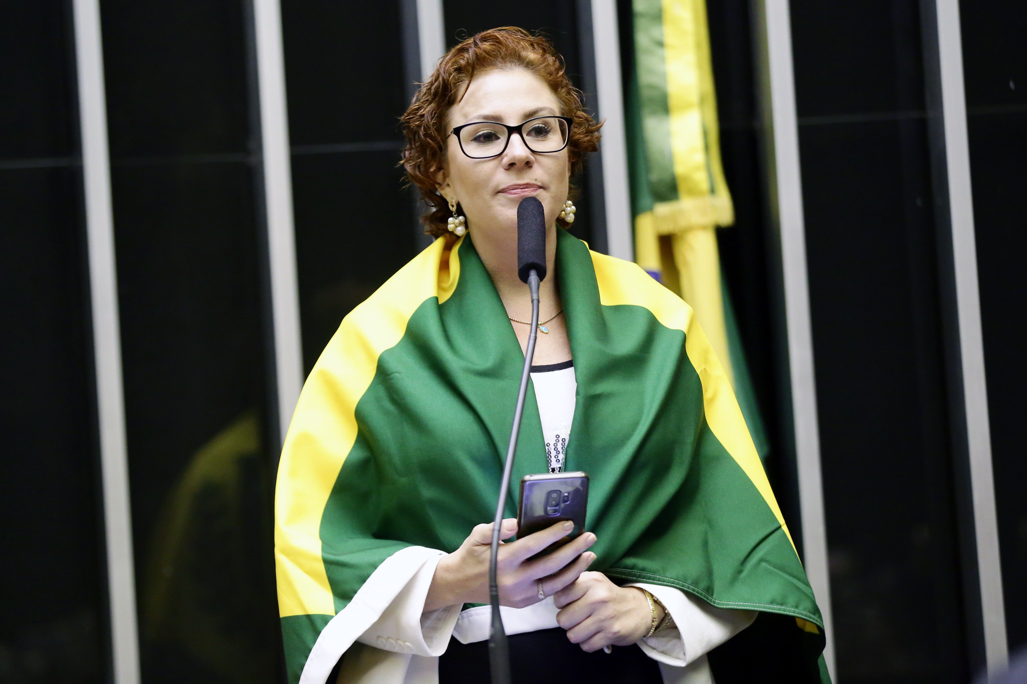 Ministra Cármem Lúcia votou para tornar Carla Zambelli ré no caso de perseguição de um homem, com arma de fogo.[fotografo] Michel Jesus/Câmara dos Deputados [/fotografo]