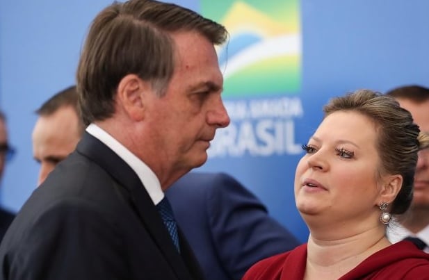 Joice Hasselmann e Jair Bolsonaro [fotografo]Marcos Corrêa/PR[/fotografo]