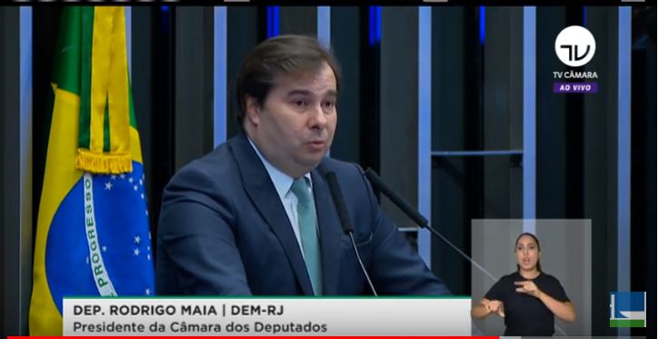 Rodrigo Maia, presidente da Câmara dos Deputados [Imagem reprodução]