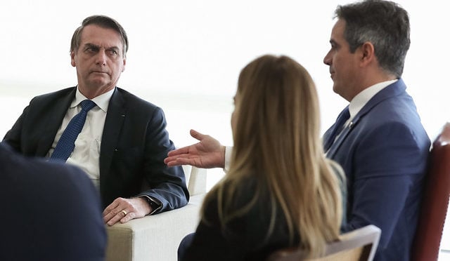 Jair Bolsonaro e o presidente nacional do PP, senador Ciro Nogueira [fotografo] Marcos Correa / Presidência da República [/fotografo]