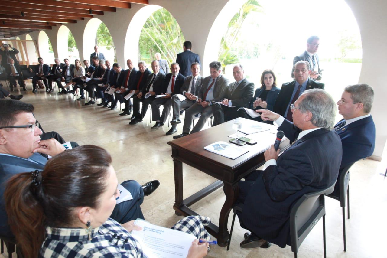 Paulo Guedes se reúne com senadores na Residência Oficial do Senado [fotografo]Roberto Castello/Ascom Simone Tebet[/fotografo]