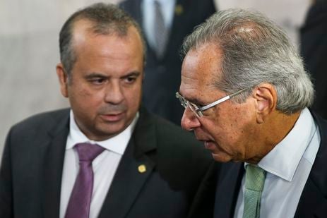  Rogério Marinho e Paulo Guedes . [fotografo] Marcelo Camargo / Agência Brasil [/fotografo]