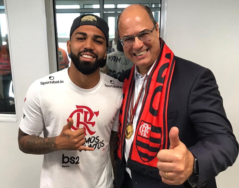 Witzel postou foto ao lado de Gabigol [fotografo]Reprodução/Twitter[/fotografo]