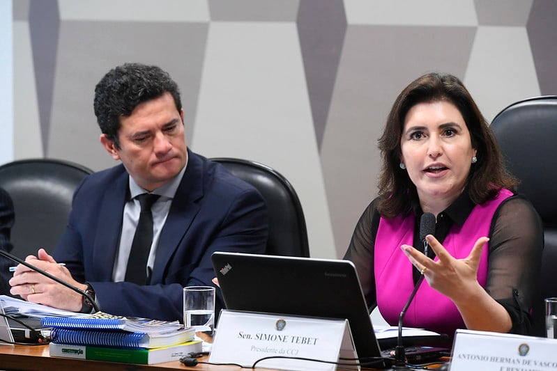 Simone Tebet comanda audiência pública sobre prisão em segunda instância com autoridades como o ministro Sergio Moro [fotografo]Marcos Oliveira/Agência Senado[/fotografo]