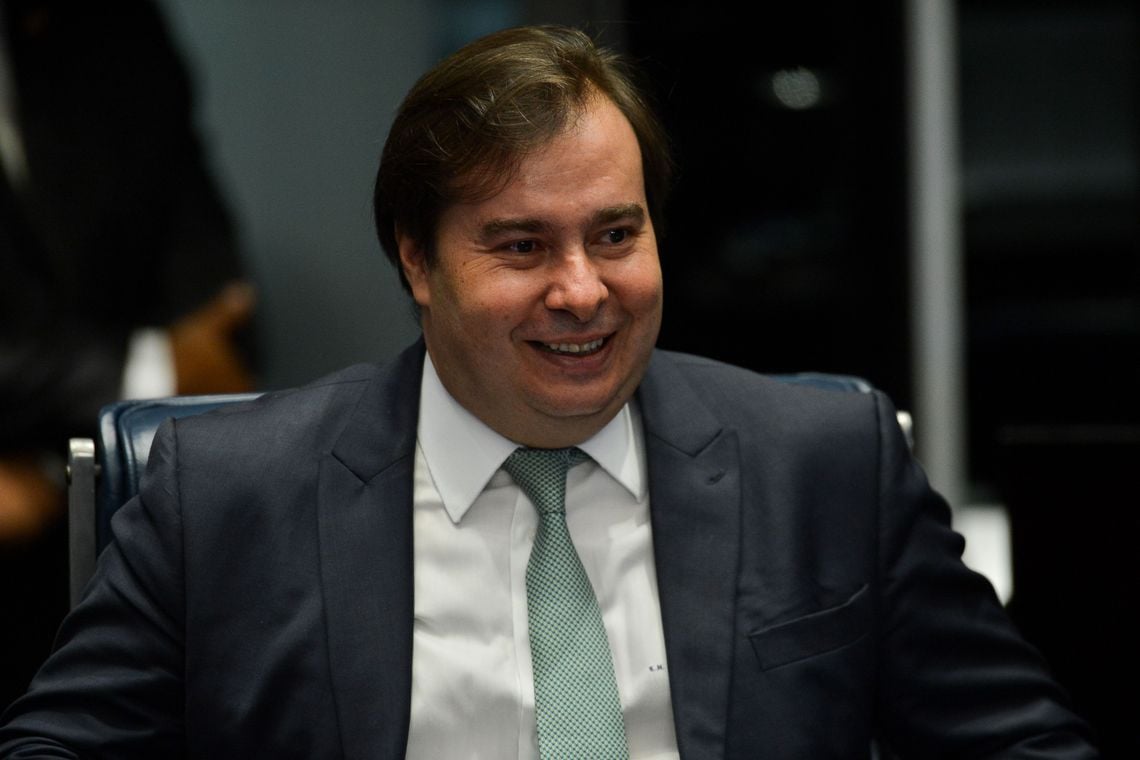 O então presidente da Câmara, Rodrigo Maia, durante sessão do Congresso Nacional para promulgação da emenda constitucional (103/2019) da reforma da Previdência[fotografo]Marcelo Camargo/Agência Brasil[/fotografo]