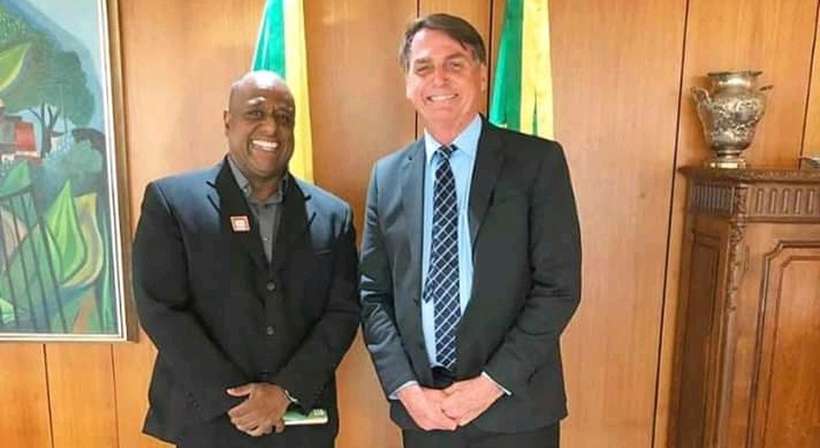 Presidente da Republica Jair Bolsonaro e o novo secretário do Esporte, Marcelo Magalhães. Foto: Reprodução.