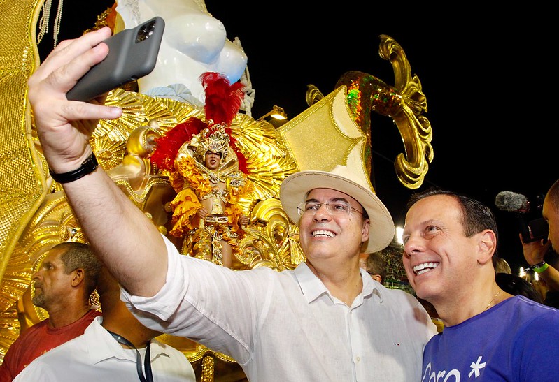 Governadores de São Paulo, Joao Doria, e Rio de Janeiro, Wilson Witzel, acompanham o carnaval na Sapucaí [fotografo] Rogério Santana/Governo do RJ[/fotografo]